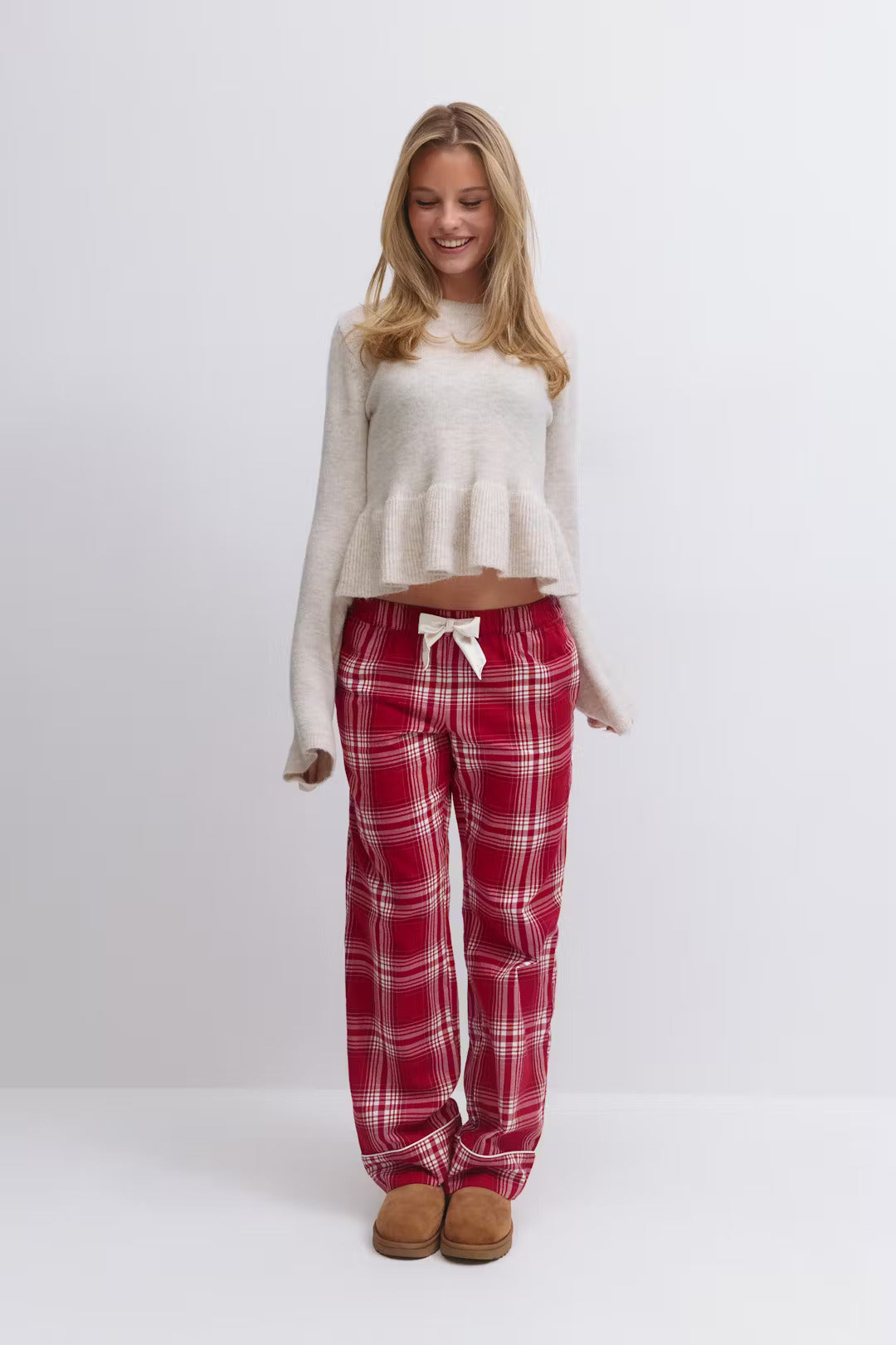 Ribbon Flannel Pants