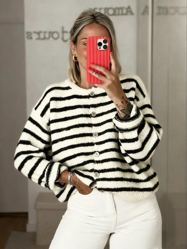 Zebra Stripped Cardigan