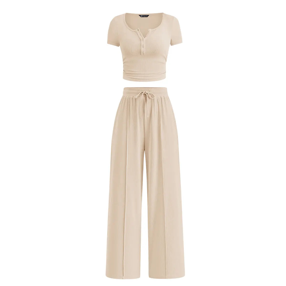 Linnea Ribbed Set - Beige