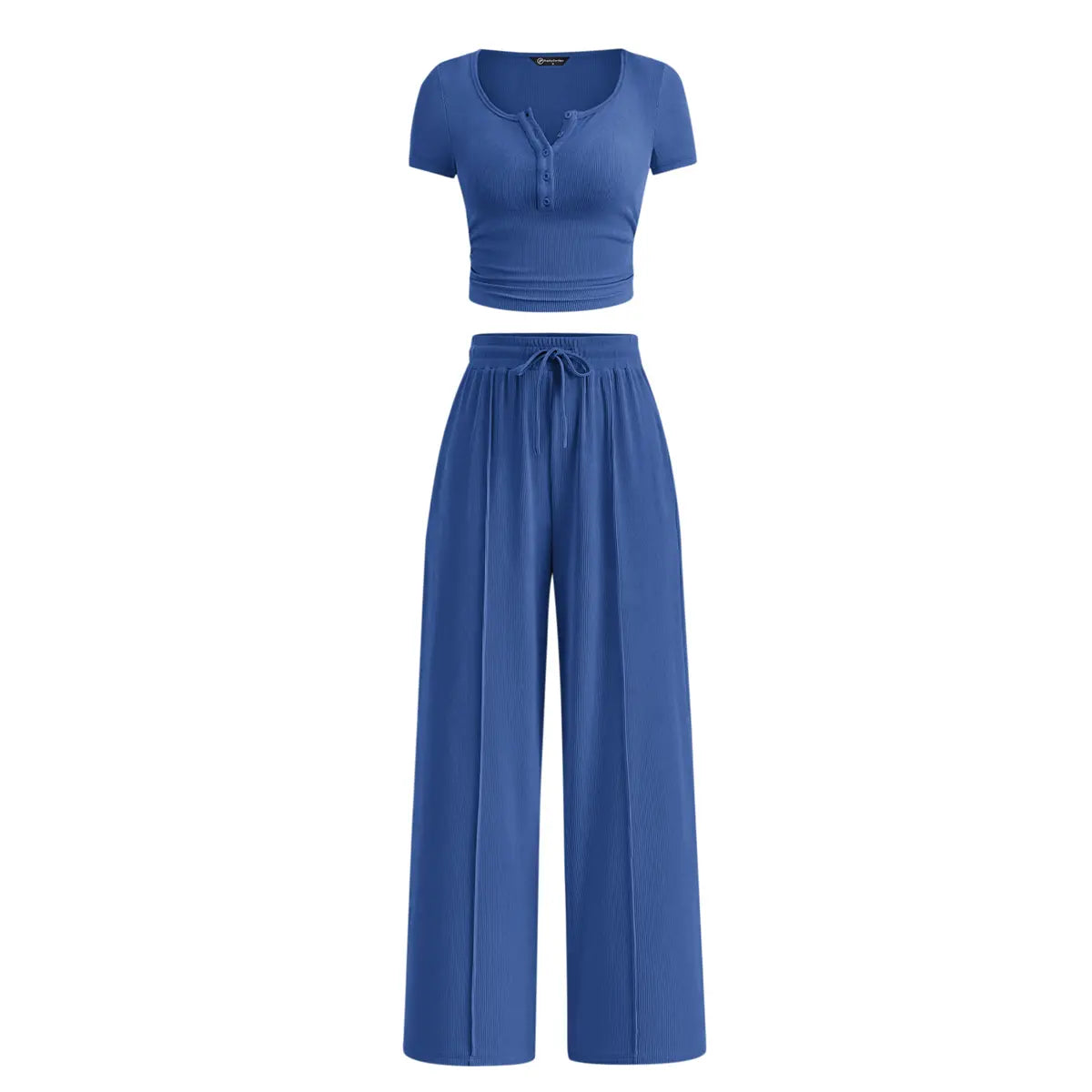 Linnea Ribbed Set - Blue