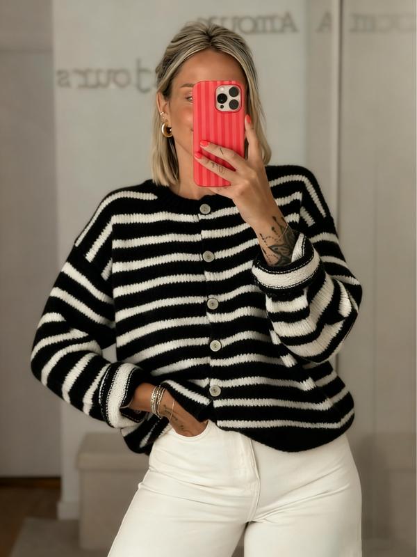 Zebra Stripped Cardigan