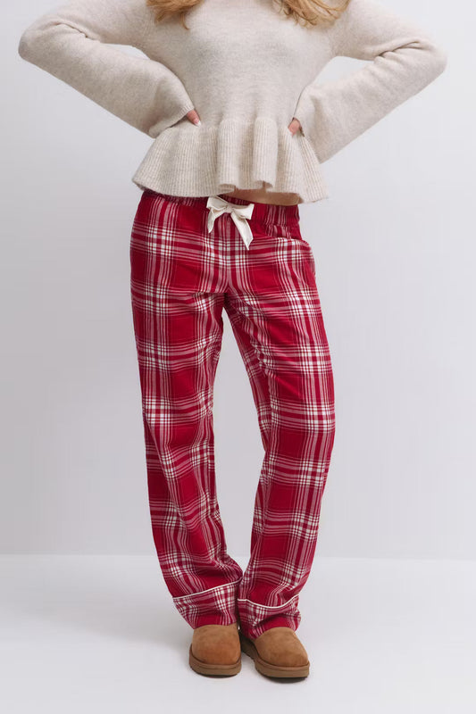 Ribbon Flannel Pants