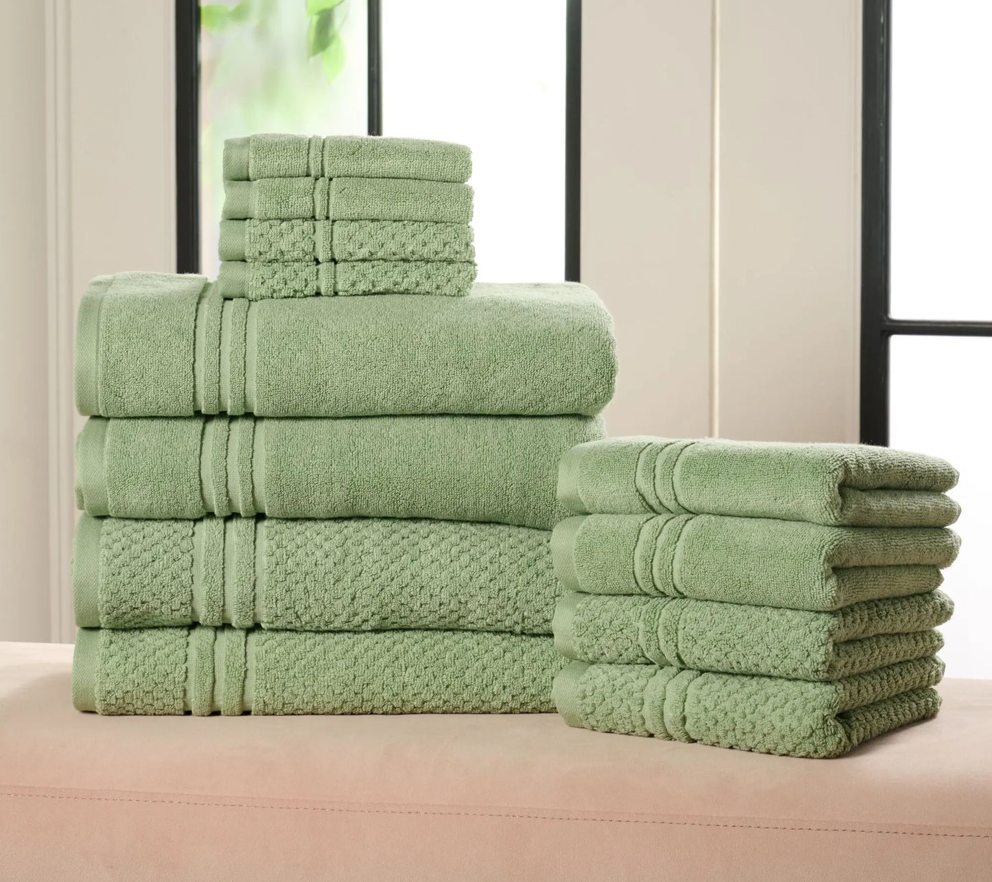 12-pc 100% Cotton Towel Set