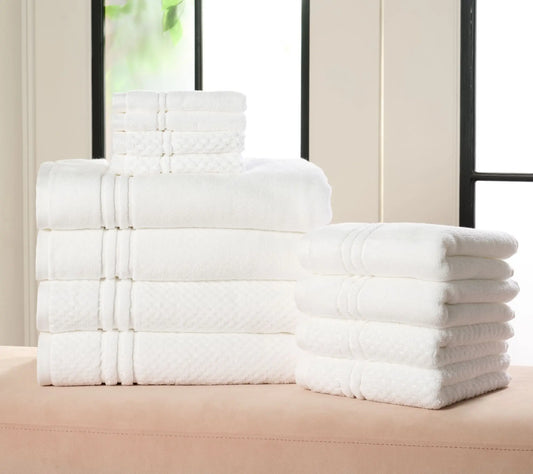12-pc 100% Cotton Towel Set
