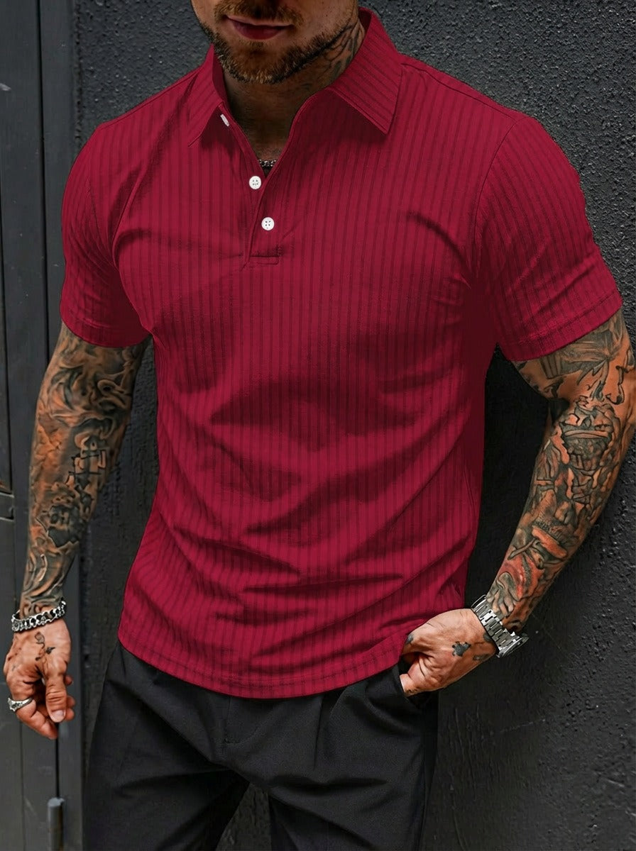 Rib Knit Polo