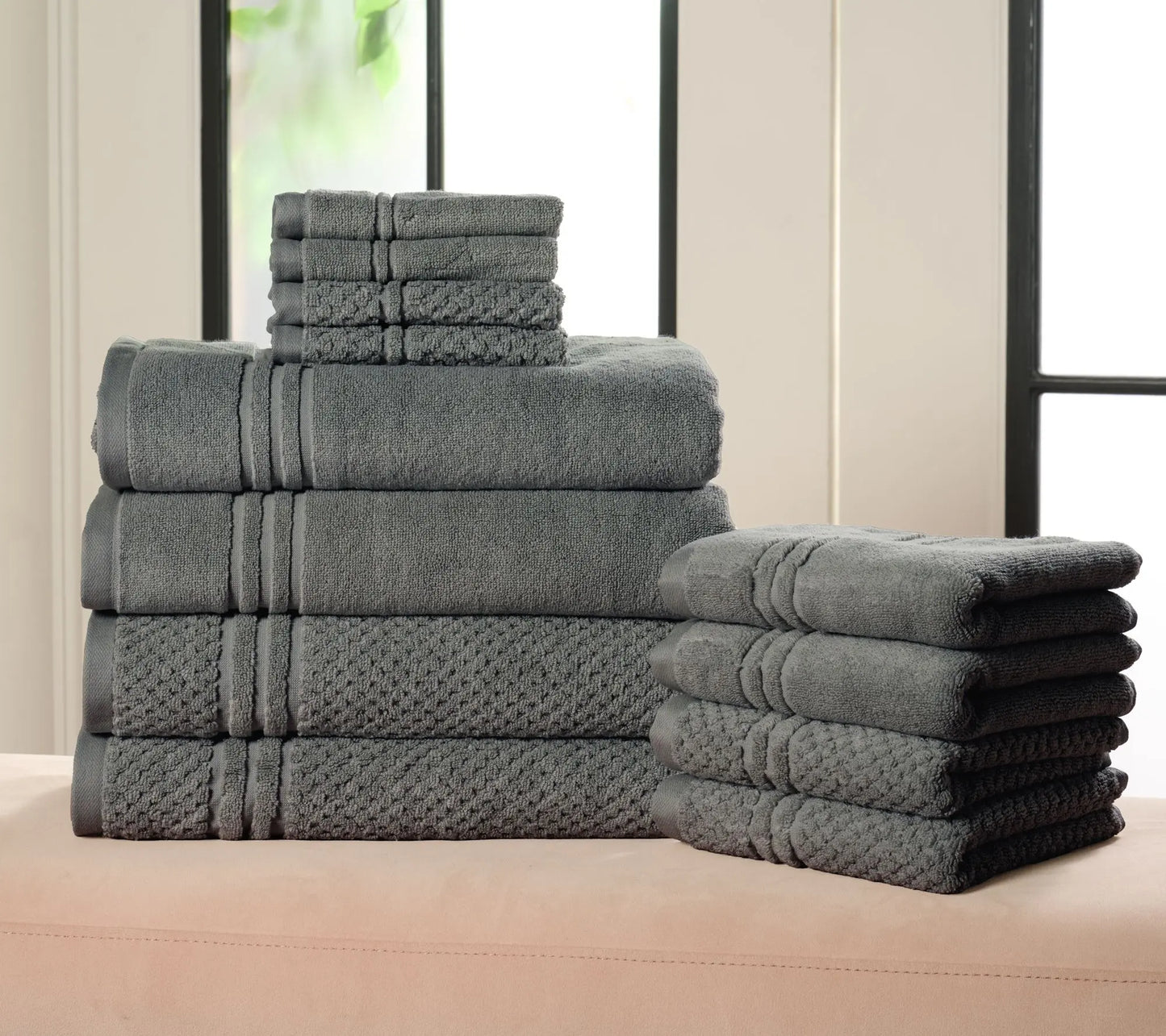 12-pc 100% Cotton Towel Set