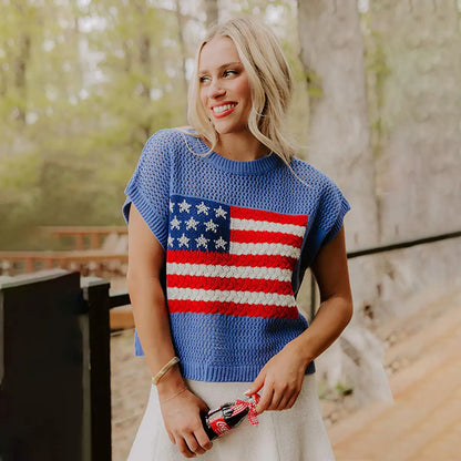 Liberty Flag Knit Top