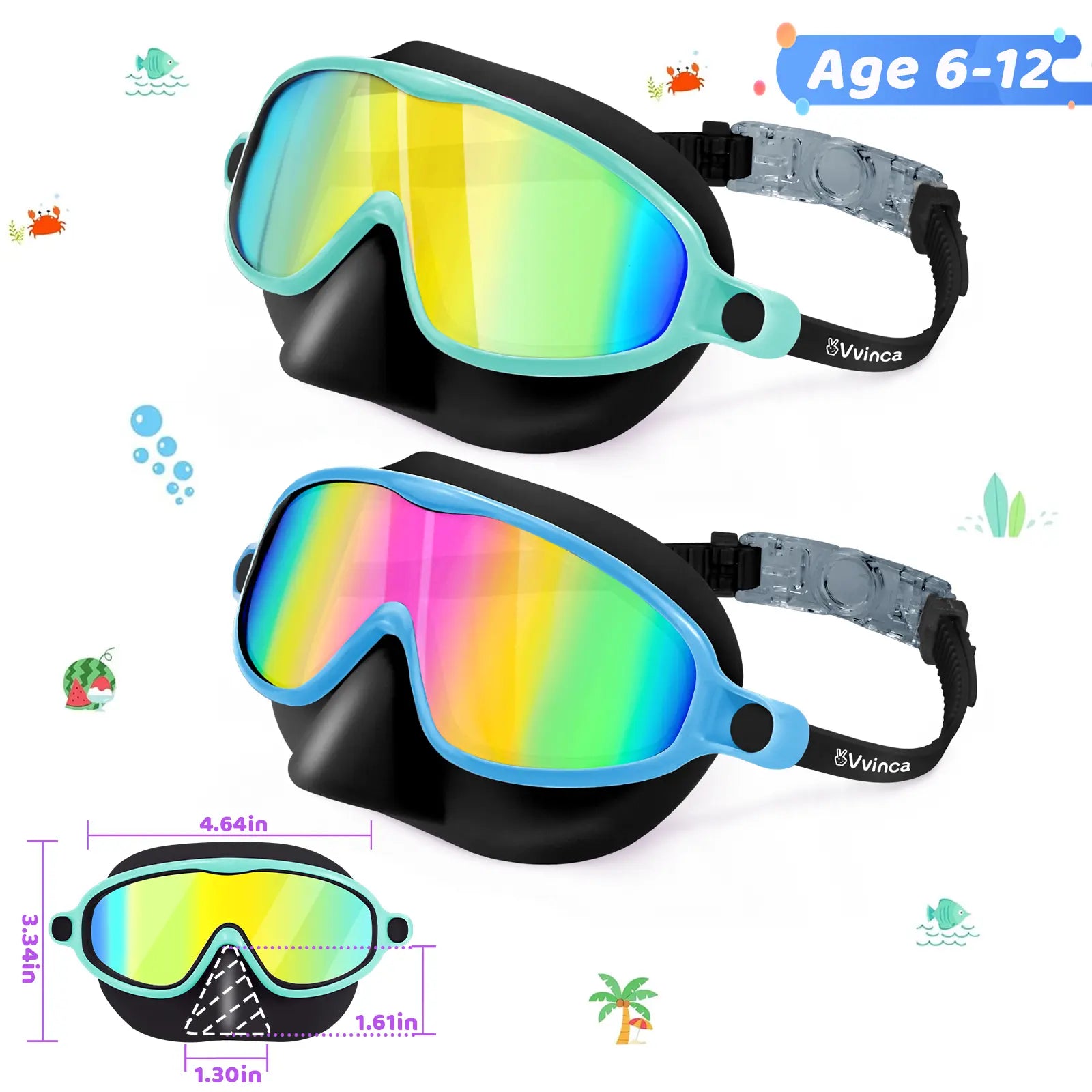 Otter Goggles - Black & Blue
