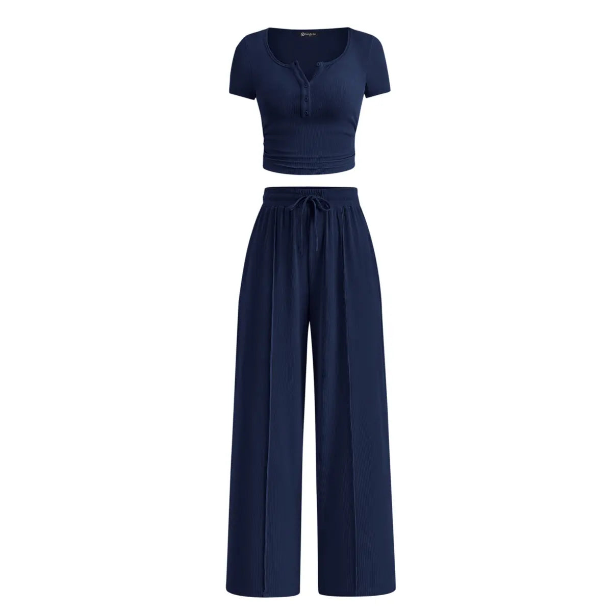 Linnea Ribbed Set - Navy