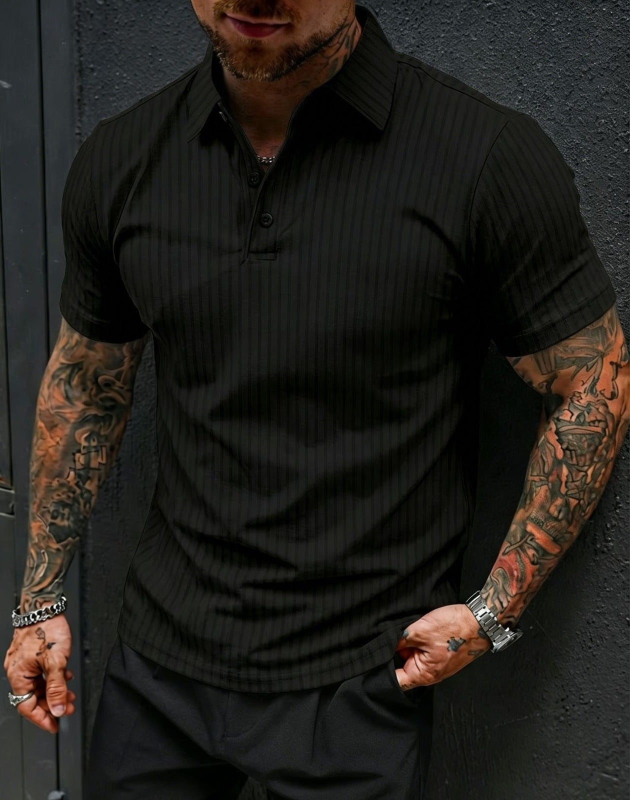 Rib Knit Polo