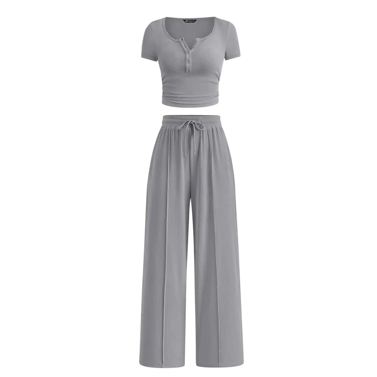 Linnea Ribbed Set - Grey