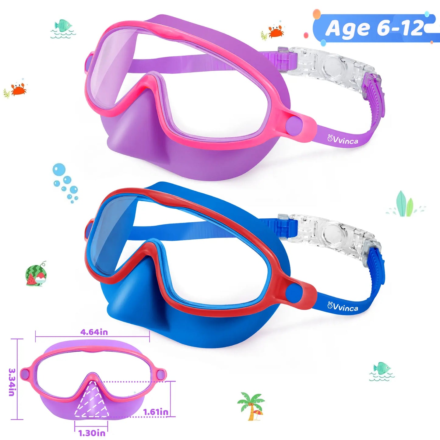 Otter Goggles - Blue Red & Pink
