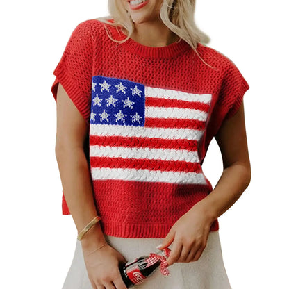 Liberty Flag Knit Top