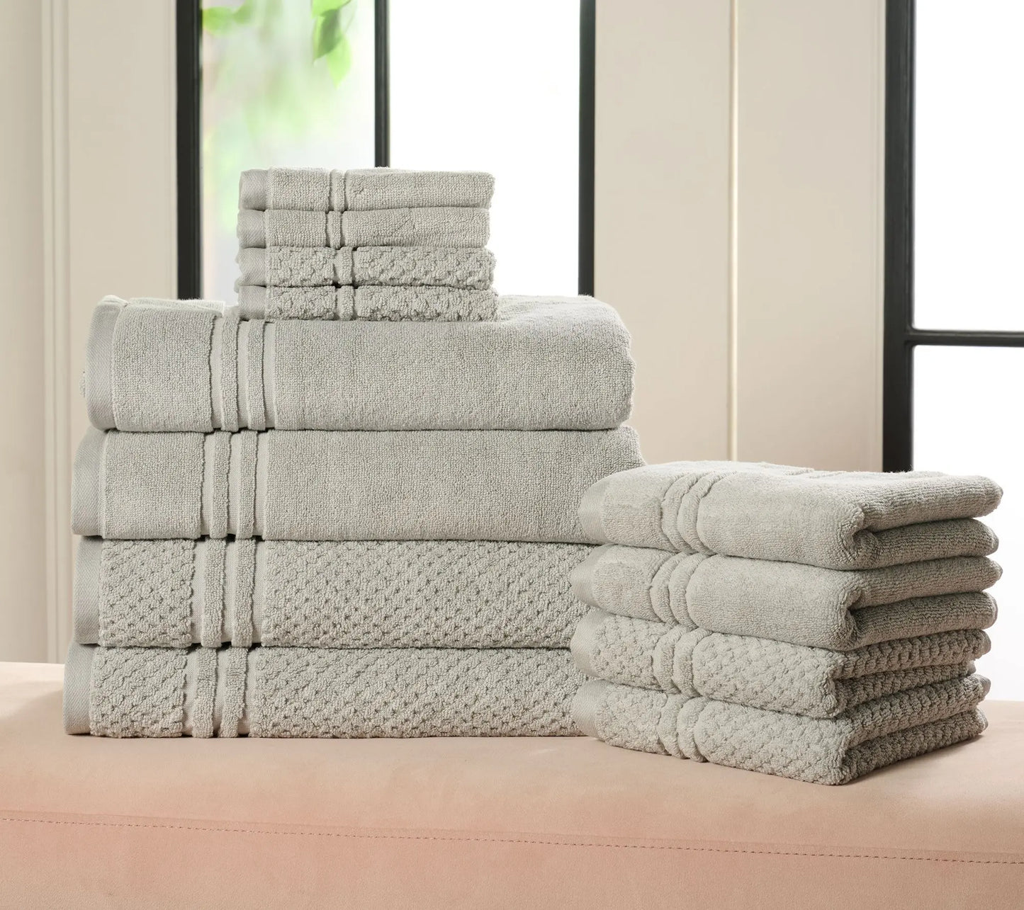 12-pc 100% Cotton Towel Set