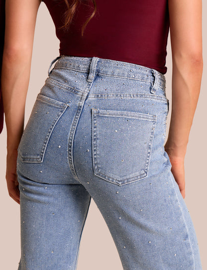 Rhinestone Detail Denim