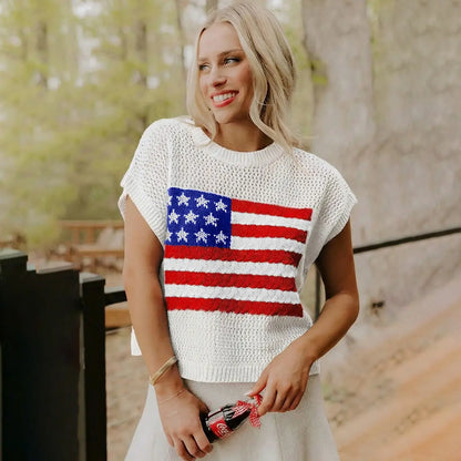 Liberty Flag Knit Top