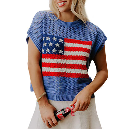Liberty Flag Knit Top
