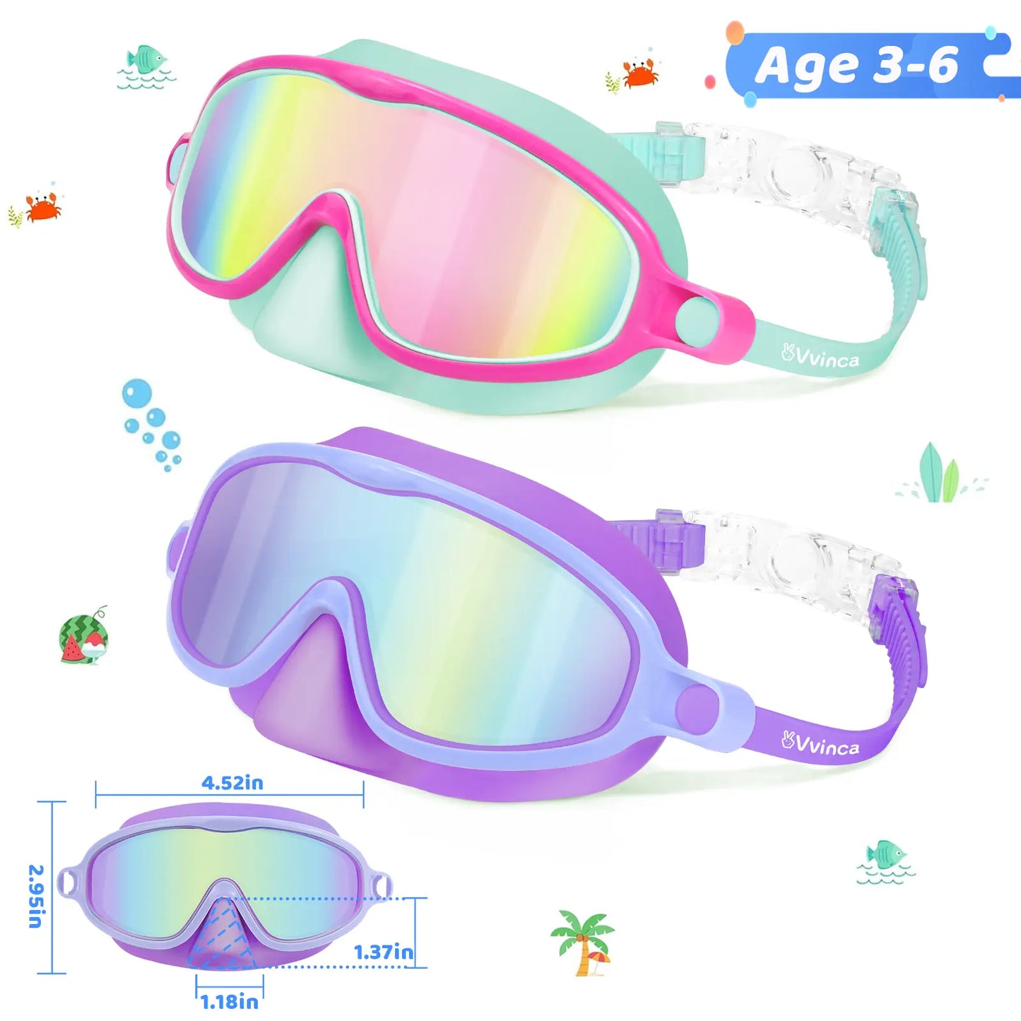 Otter Goggles - Mermaid Purple