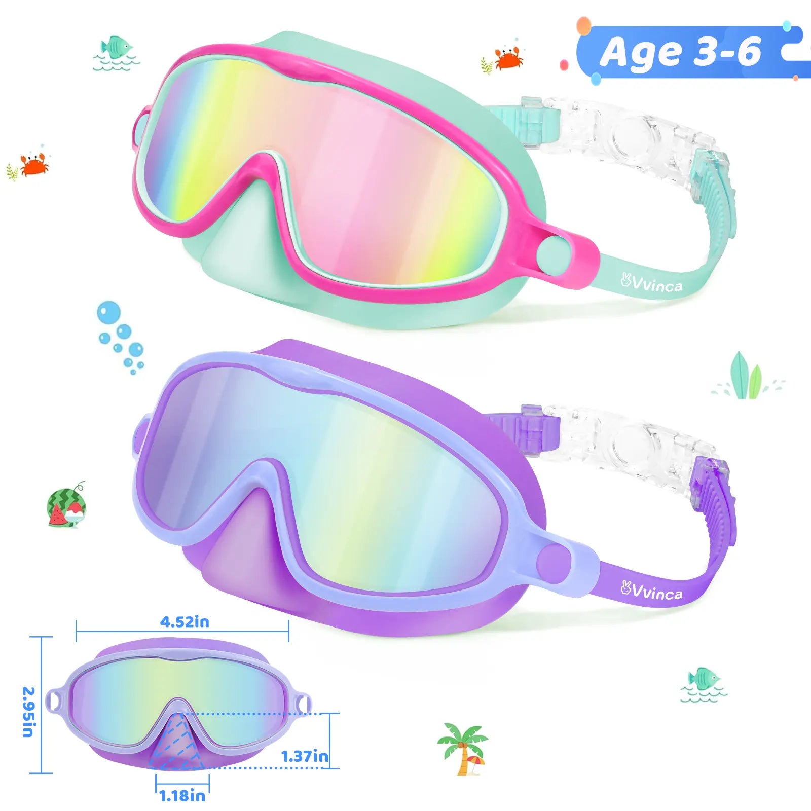 Otter Goggles - Mermaid Purple