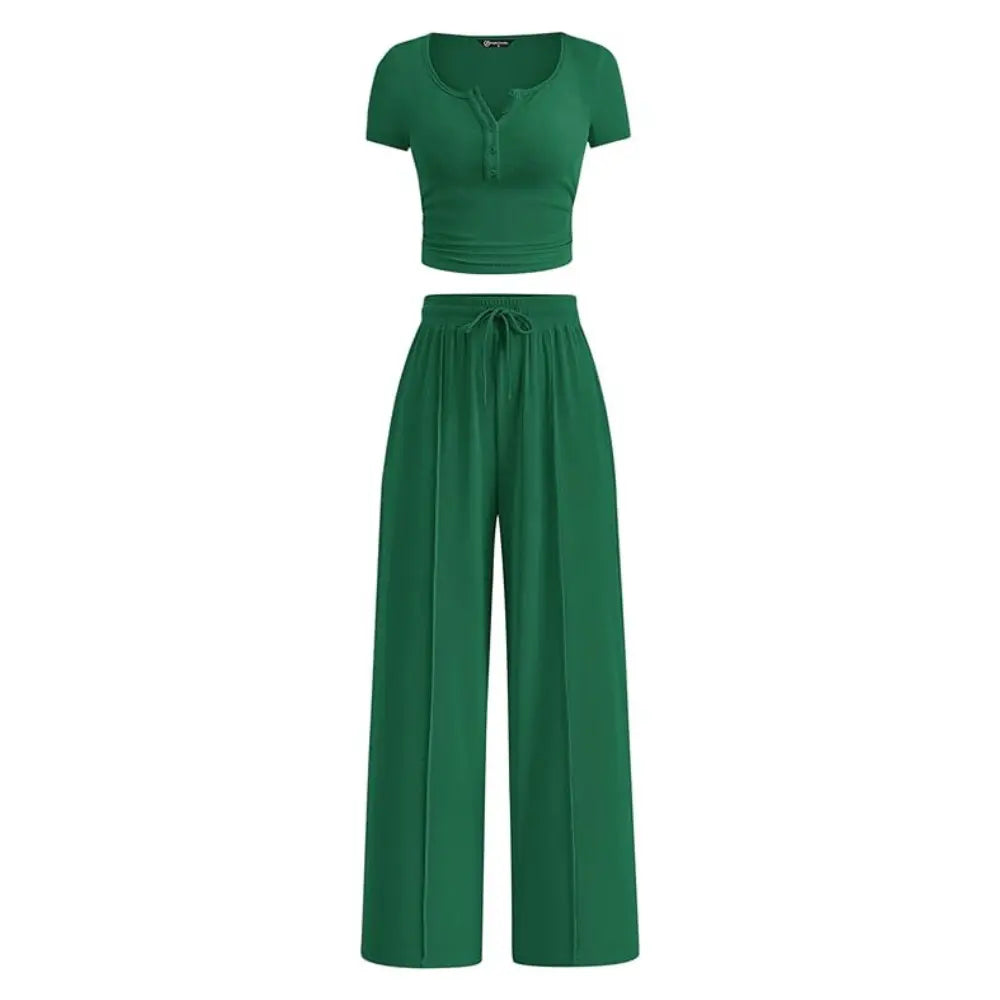 Linnea Ribbed Set - Green